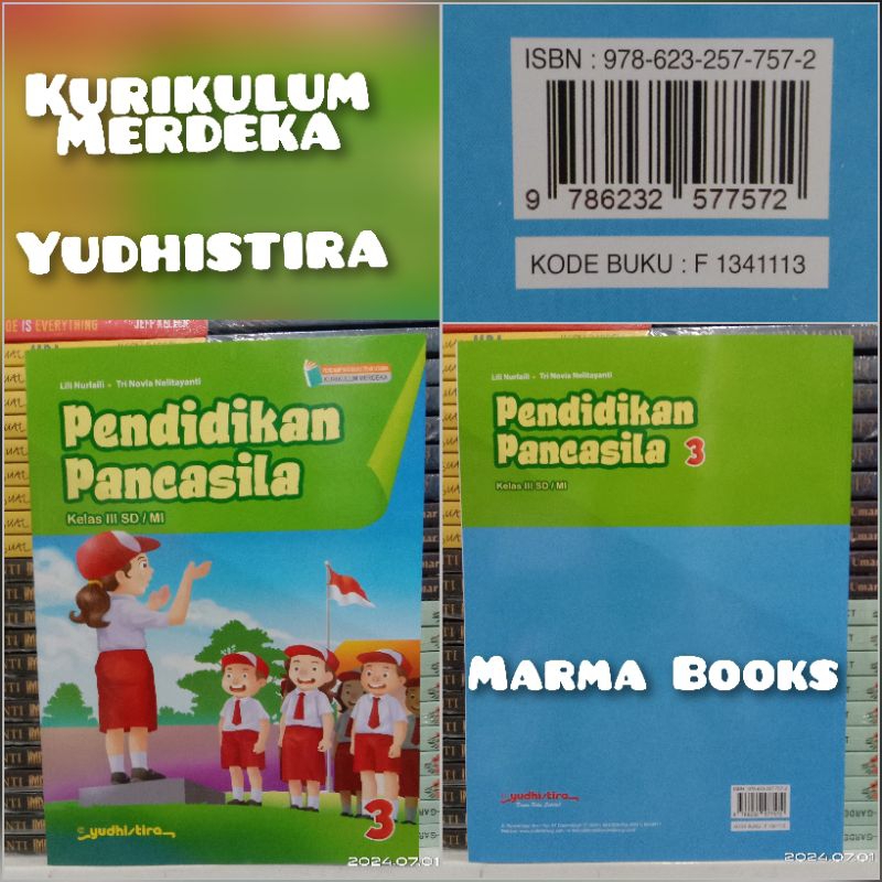 Jual Buku Pendidikan Pancasila kelas 3 SD Kurikulum Merdeka Yudhistira ...