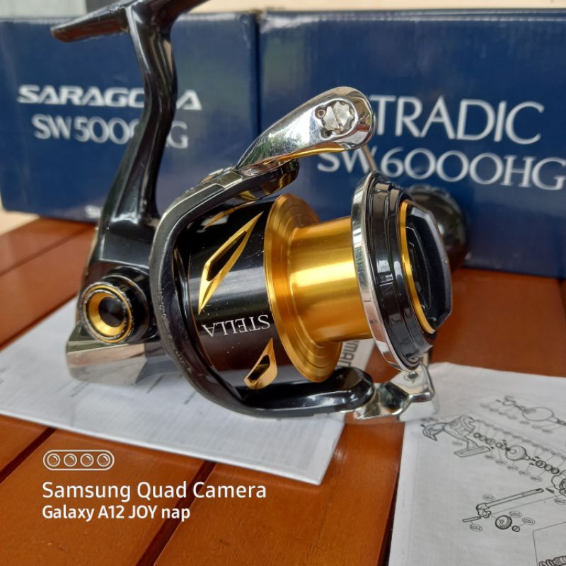 Moulinet Shimano Stella SW 5000HG Neuf En Boîte - Ligne 8 Lb/240m, Drag Avant 11kg - Haute Performance Pêche