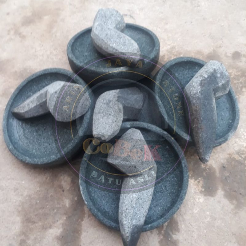Jual Cobek batu asli 16 cm free ulekan | Shopee Indonesia