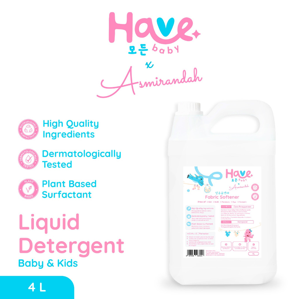 Jual HAVE Baby Liquid Detergent Deterjen Cair BAYI & ANAK PREMIUM 4 L