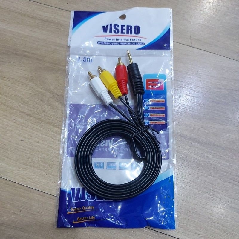 Jual Kabel AV RCA Aux 3 in 1 Audio Video 1.5m Visero / AV | Shopee ...