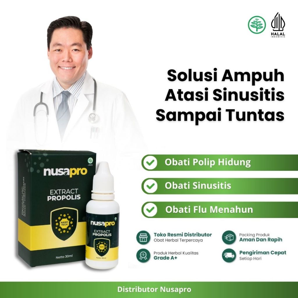 Jual Nusapro Obat Sinusitis Pilek Menahun Rhinitis Alergi Sinus Hidung ...