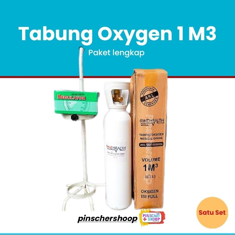 Jual TABUNG OKSIGEN O2 MEDIS 1 M3 + ISI LENGKAP DENGAN TROLY | Shopee ...