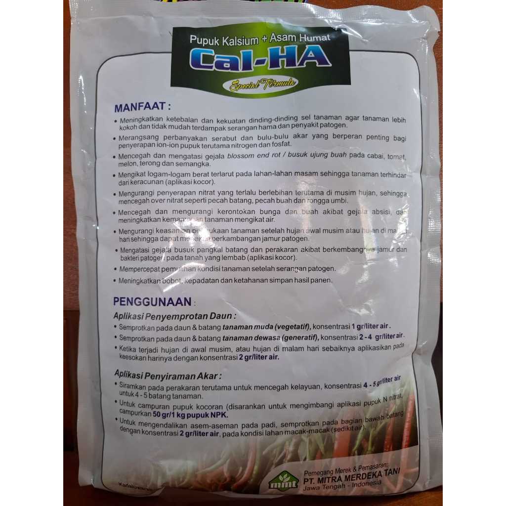 Jual Pupuk CalHa 1kg Kalsium Asam Humat Pencegah Kerontokan Bunga dan ...