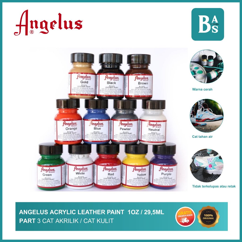 Jual Angelus - Acrylic Leather Paint - Cat Sepatu Kulit - Cat Akrilik ...