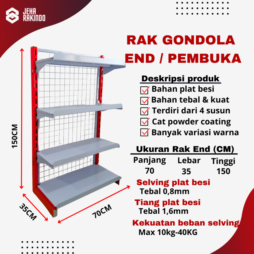 Jual Rak minimarket end gondola Rak gondola pembuka rak double | Shopee ...