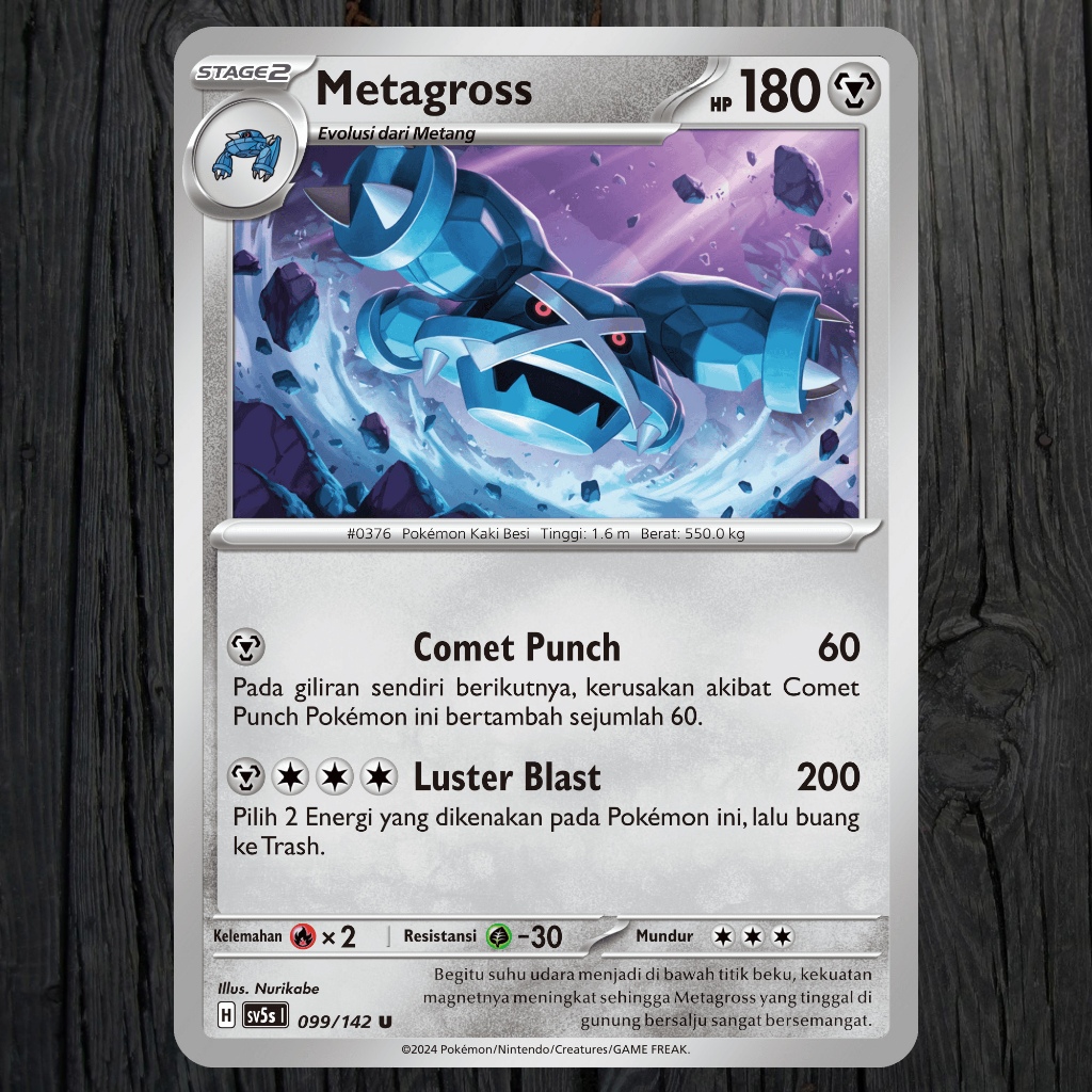 Jual Metagross Pokemon sv5s Paradoks Andalan - LOGAM - KARTU TCG ...