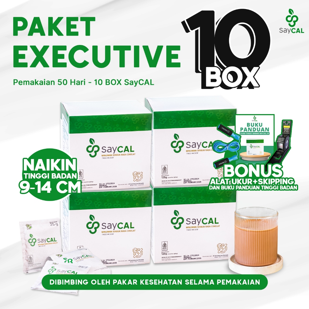 Jual Susu Tinggi Badan SayCAL - Paket EXECUTIVE [50 HARI - 10 BOX ...