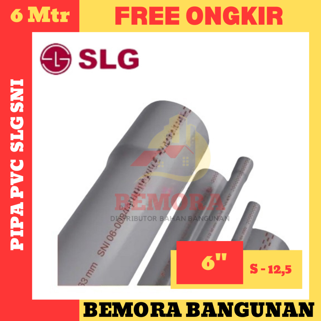 Jual Pipa pvc SLG sni S-12,5 4 inch panjang 6 meter (free ongkir ...
