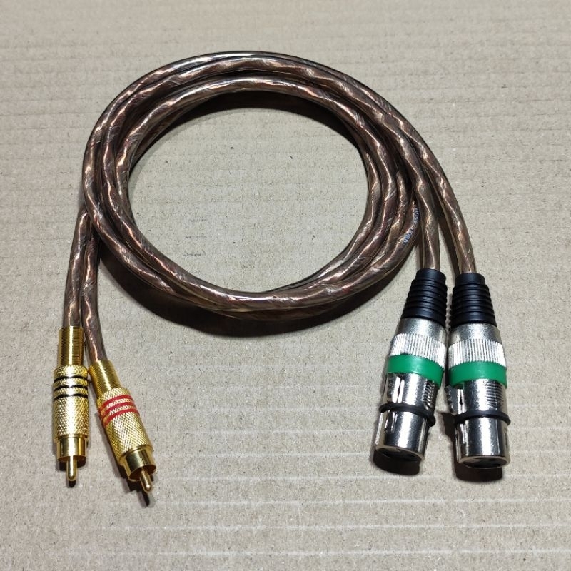 Jual Kabel Mic Jek Rca To Canon Female Panjang 1 Meter Per Set(Sepasang ...