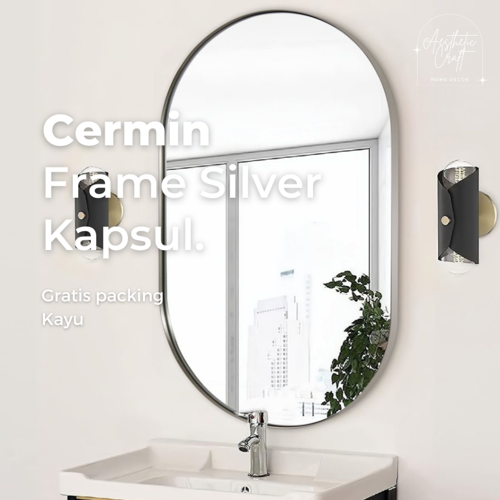 Jual Cermin Frame Silver Kapsul Cermin Frame Motif Kapsul Cermin ...