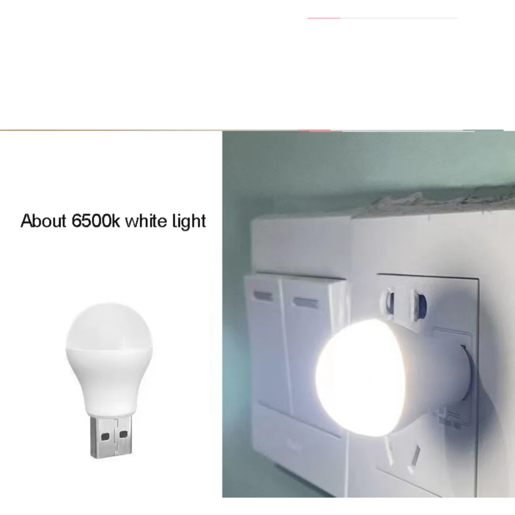 Jual Lampu Bohlam LED Mini USB Portable Light Lampu Baca HP Hias Kecil ...