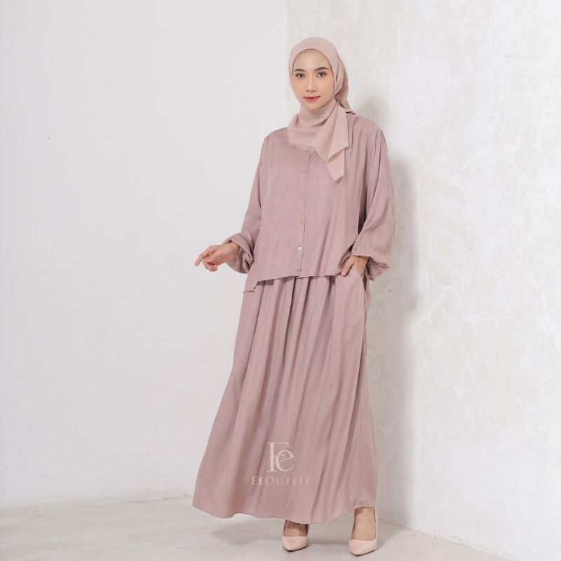 Jual Mazaya Oneset Daily Original by Fe | One Set Skirt Setelan Rok dan ...