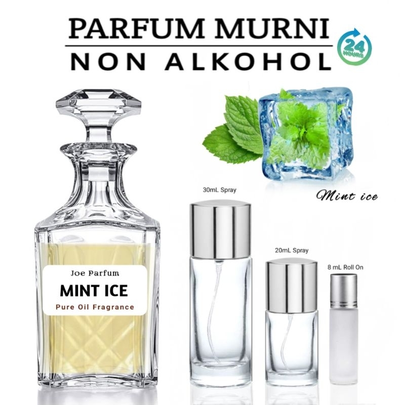 Parfum Mint/ Non Alkohol, Harum wangi lebih lembut dan tahan lama  recomendasi parfum pria wanita