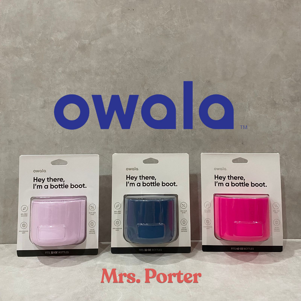 Set 4 Accessori Per Borraccia Owala 24oz – Base In Silicone, Cinturino Intrecciato E Ciondolo Floreale (Rosa)