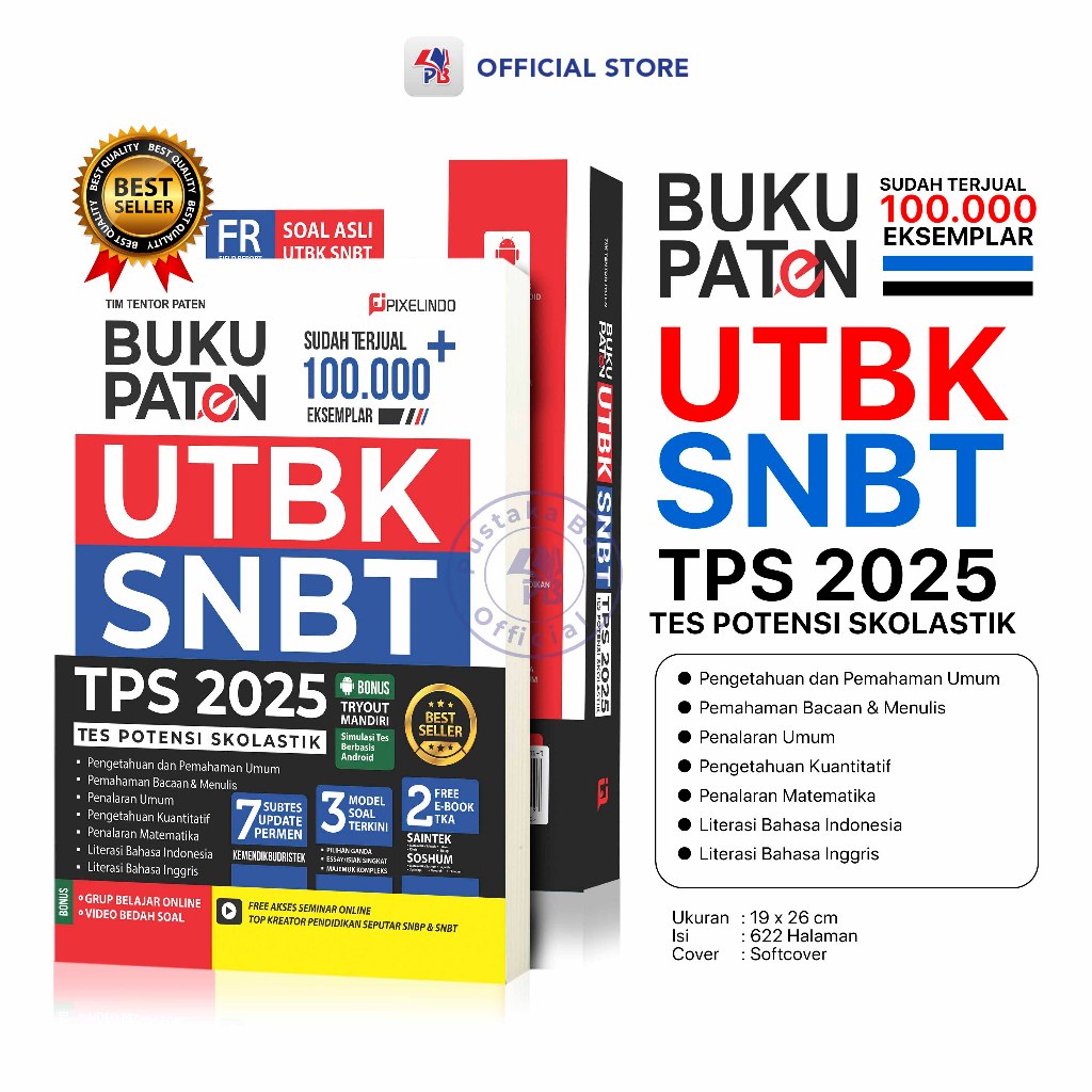 Jual Buku Paten SNBT 2025 / Buku Paten UTBK SNBT TPS 2025 Lengkap