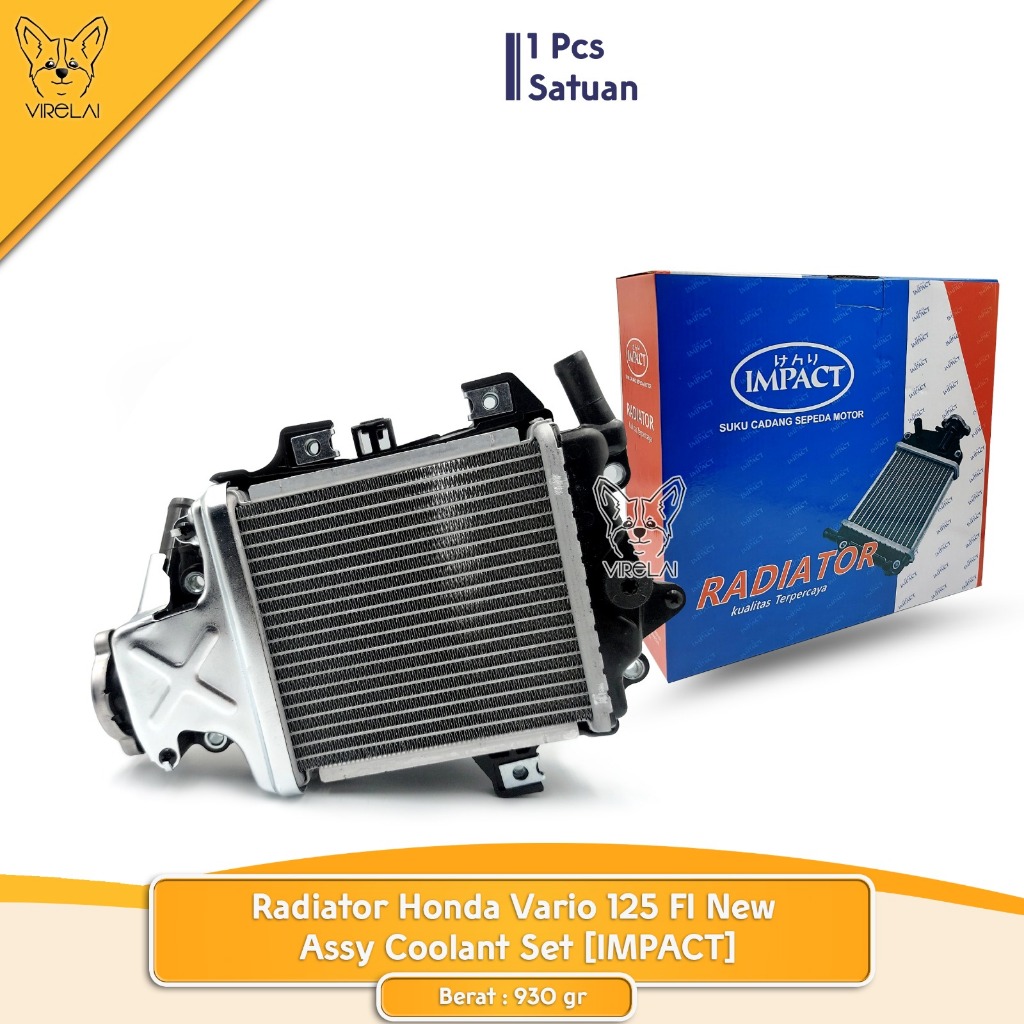 Jual Radiator Honda Vario 125 FI New / Vario 110 Assy Coolant Set ...