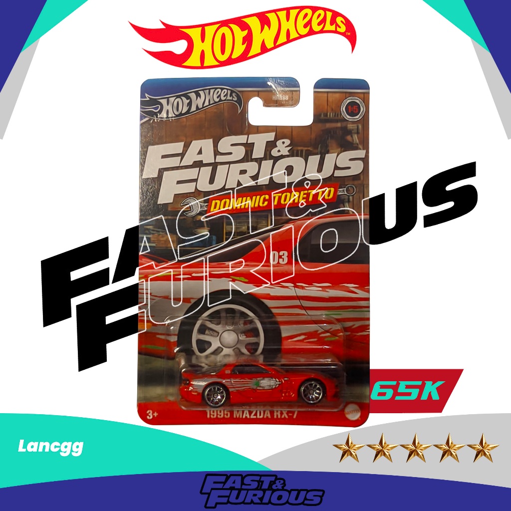 Hot Wheels 1/64 Fast & Furious Mazda RX-7 Dominic Toretto 2024 - Rouge Neuve Boîte