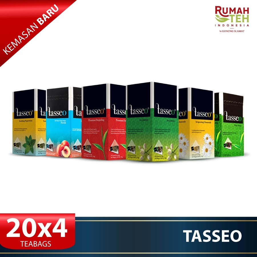 Jual Tasseo Premium Tea Bag 20 bags x 4 (bisa pilih rasa) | Shopee ...