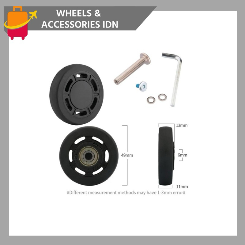 Jual roda koper pengganti replacement double wheel | Shopee Indonesia