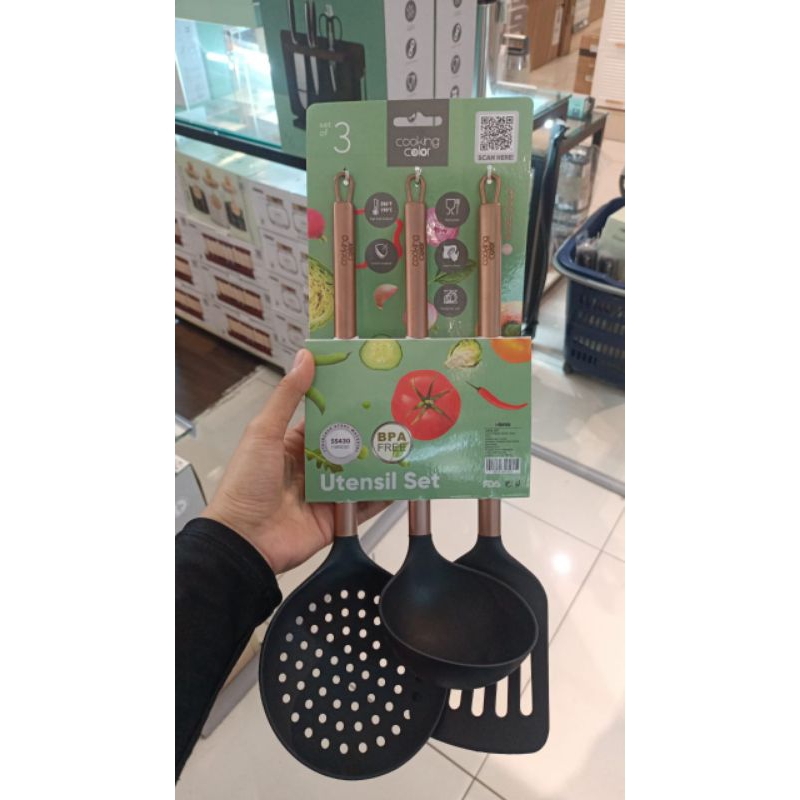 Jual Utensil set informa/ cooking color set 3pcs lacey peralatan masak ...