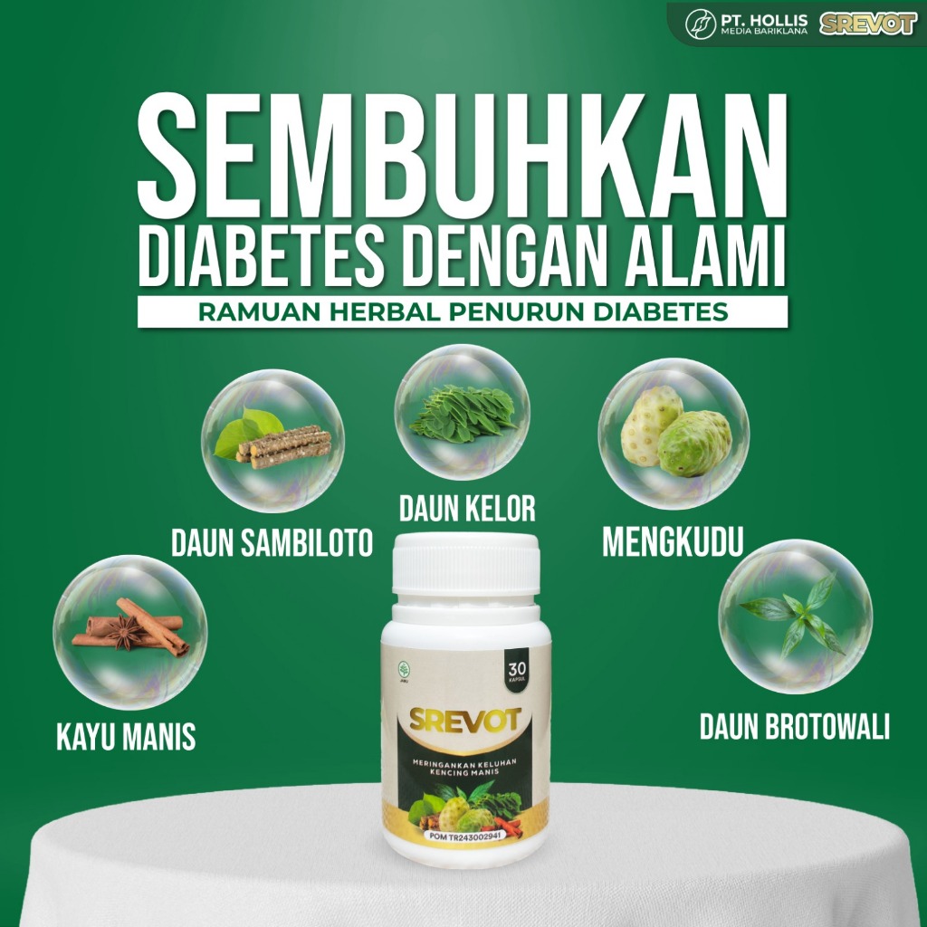 Srevot Obat Herbal Gula Darah Diabetes BPOM