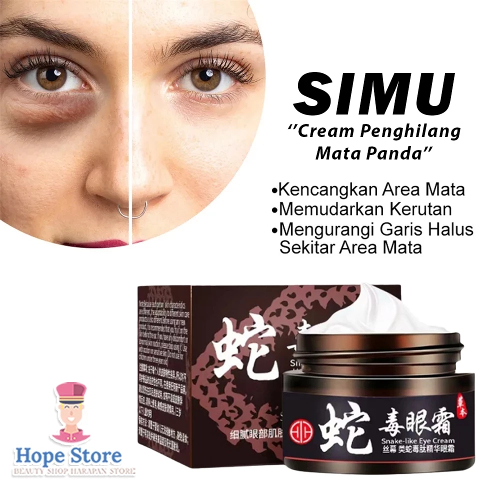 SIMU Snake Eye Cream Krim Mata Anti Penuaan Mata Panda dan Kantung Mata 30gr | AutoStock