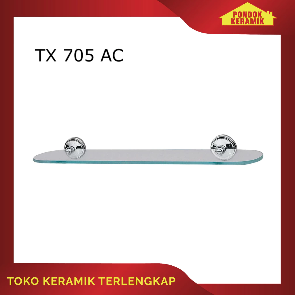 Toto Rak Kaca Kamar Mandi TX 705 AC Rak Toilet kaca Toto