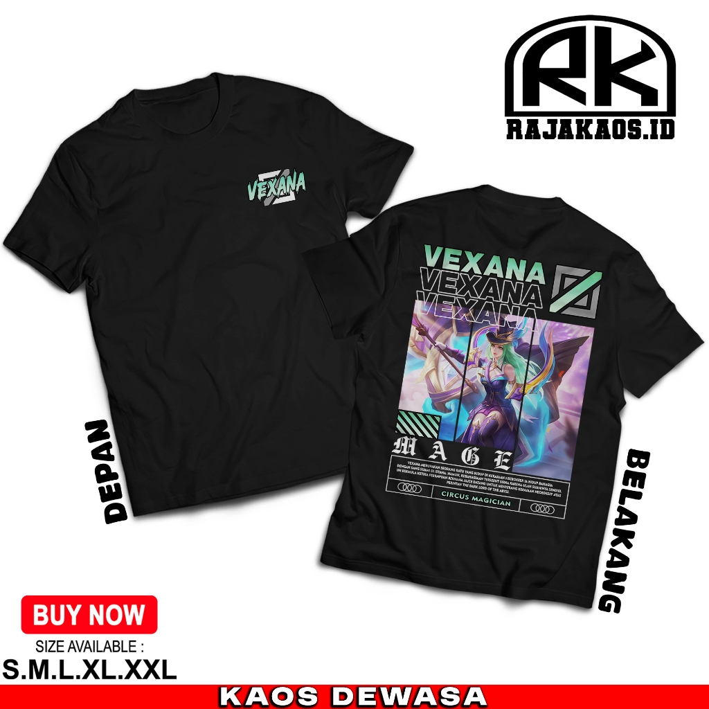 Jual RAJA KAOS MOBILE LEGEND VEXANA CIRCUS MAGICIAN - KAOS VEXANA MAGE ...