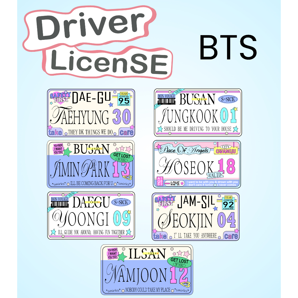 Jual driver license sticker glitter by pov space | Shopee Indonesia