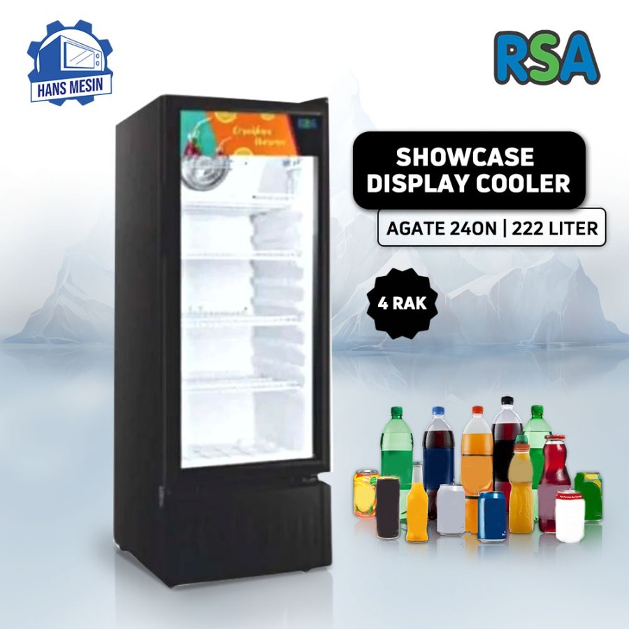 Jual RSA chiller showcase AGATE-240R / AGATE240R Kulkas Pendingin 222 ...