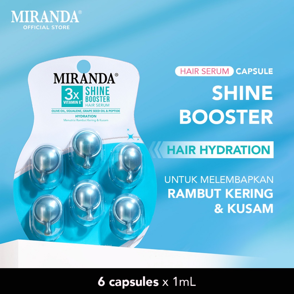 Jual Miranda Hair Serum Shine Booster 6x1ml | Shopee Indonesia