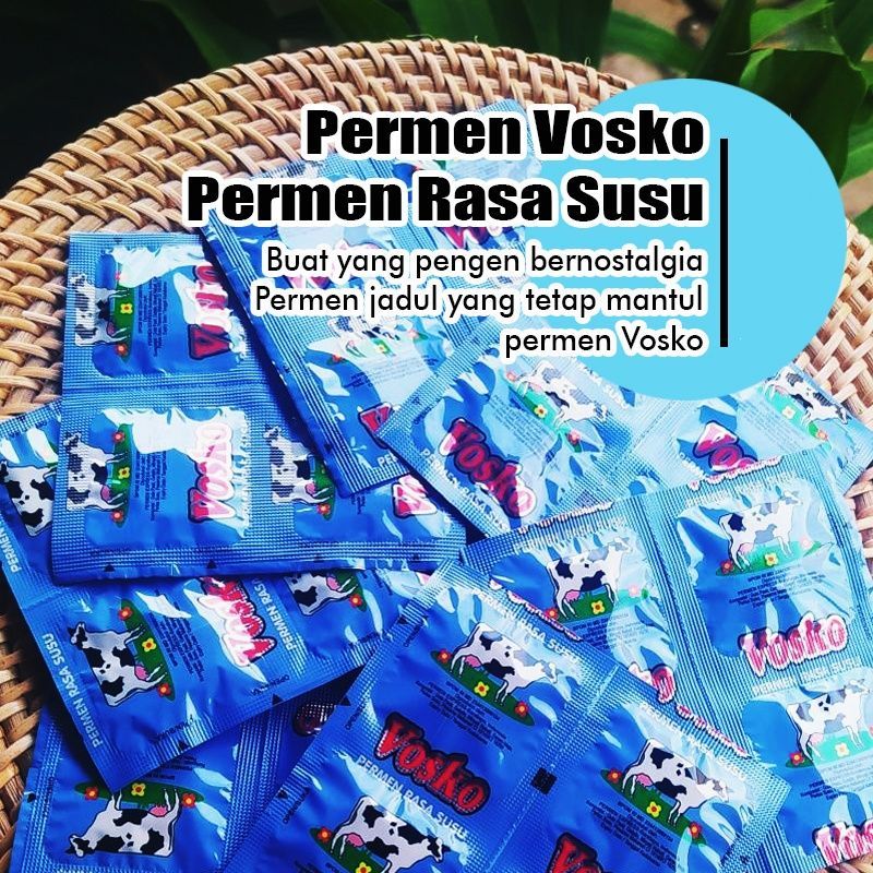 Jual Permen Rasa Susu Vosko 20 Lembar Strawbery Coklat Okies Jeruk ...