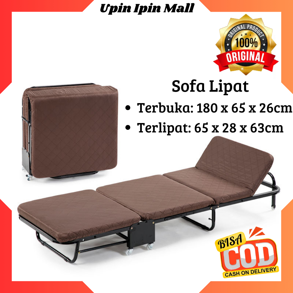 Jual Ranjang Lipat Folding Bed Kursi Santai Roda Ergonomis Single ...