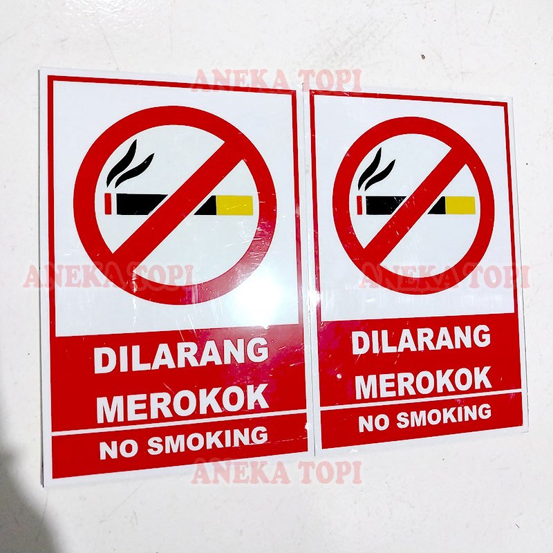 Jual Papan Pemberitahuan Dilarang Merokok Papan Sign No Smoking - Aneka ...