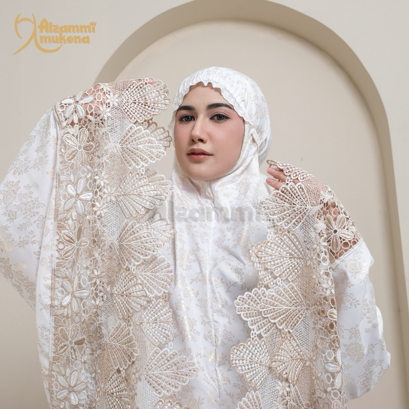Mukena Dewasa Pradani Nalla Bahan Katun Renda Giper Mix