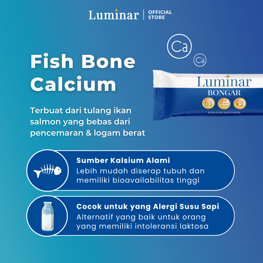 Jual Luminar Bongar - Minuman Tinggi Kalsium + Vitamin D3 + Vitamin K2 ...