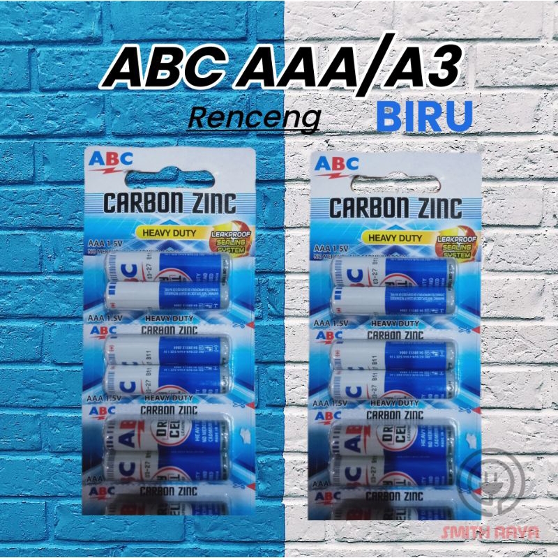 Jual Baterai ABC biru AAA / batrai ABC A3 (isi 2) | Shopee Indonesia