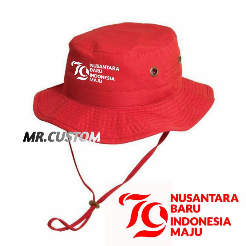 Jual Topi Rimba 17 Agustus 2024 - Topi Bucket Hat Nusantara Baru ...