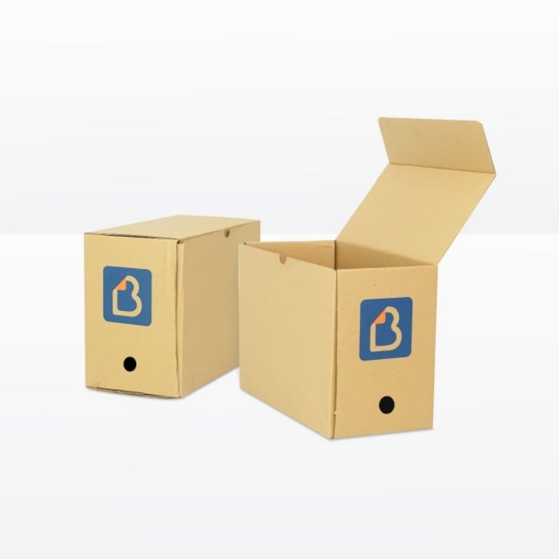 Jual ( 10 pcs ) Dus File Kotak Polos ukuran 39x19x28cm Box Single Wall ...
