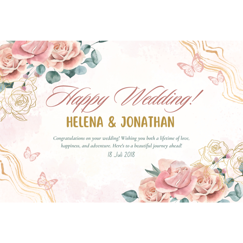Jual Kartu Ucapan Happy Wedding Selamat Menikah Berbahagia Card