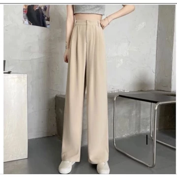 Loose Pants 332 PREMIUM Trousers Wanita Anti Kusut Celana Kulot Highwaist Wanita Bahan Jatuh