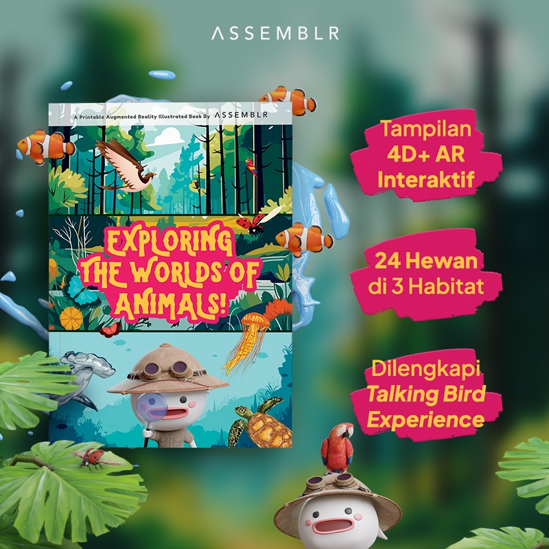 Jual Buku Ajaib Exploring the world of Animals! (AR book, Augmented ...