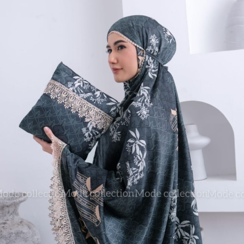 Mukena Dewasa Silk Daily Resleting Dagu 2in1 New Series Premium