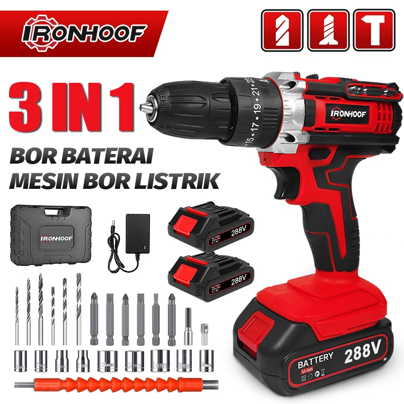 Jual 288V Bor Listrik Bor Baterai Bor Tanpa Kabel Bor Tangan Listrik
