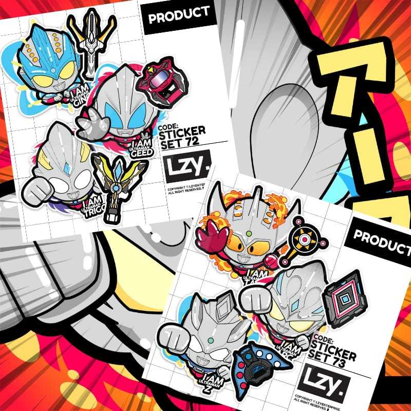 Jual STICKER SET 72 / 73 ULTRAMAN (ST-072/ST-073) by LZY | Shopee Indonesia