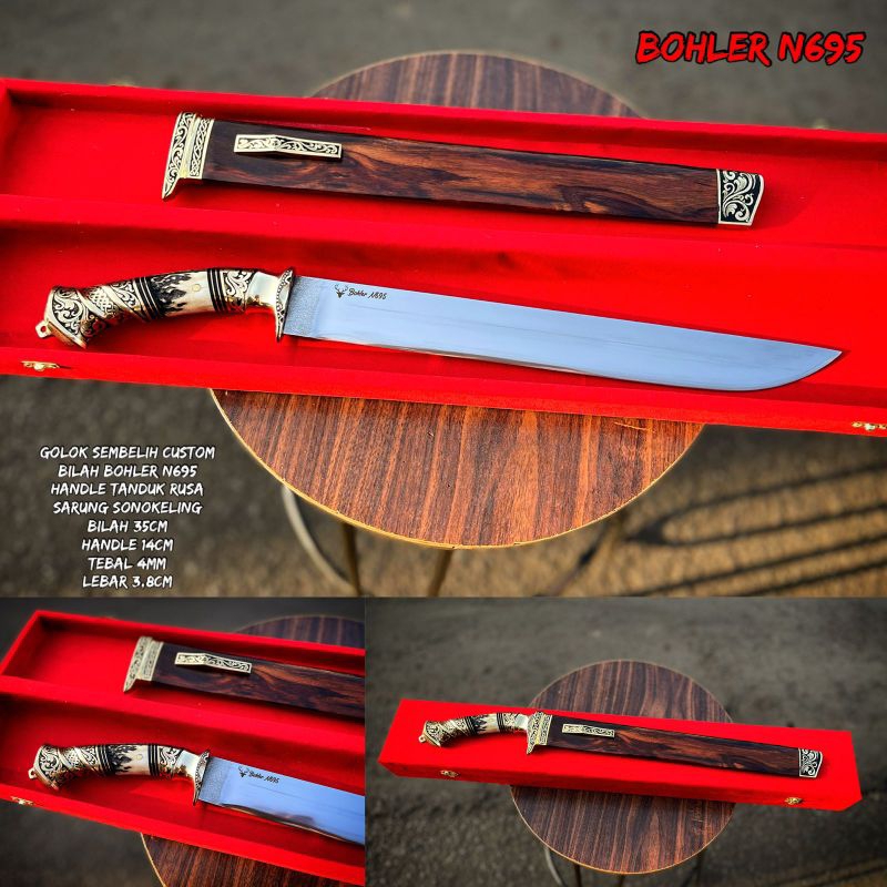 Jual GOLOK SEMBELIH BOHLER N695 TANDUK RUSA PREMIUM | Shopee Indonesia