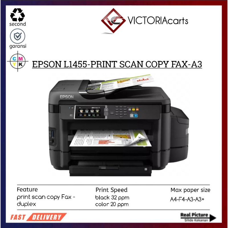 Jual Printer Epson L1455 A3 All in one print scan copy fax auto duplex ...