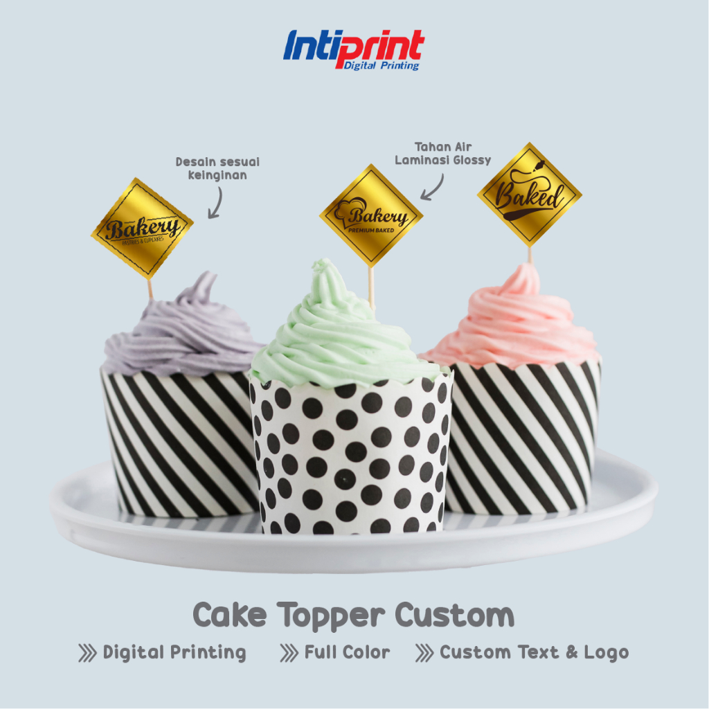 Jual Cake Topper Gold / Label Atas Kue Karton Emas - Isi 130 Pcs ...