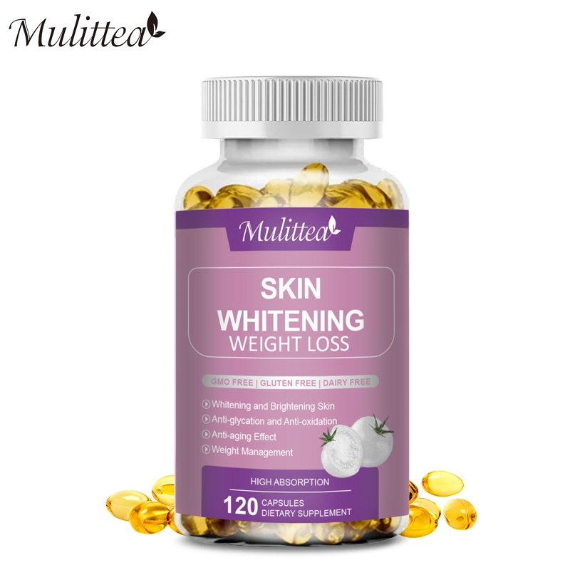 Jual Mulittea Glutathione Whitening Capsules With White Tomato Skin ...